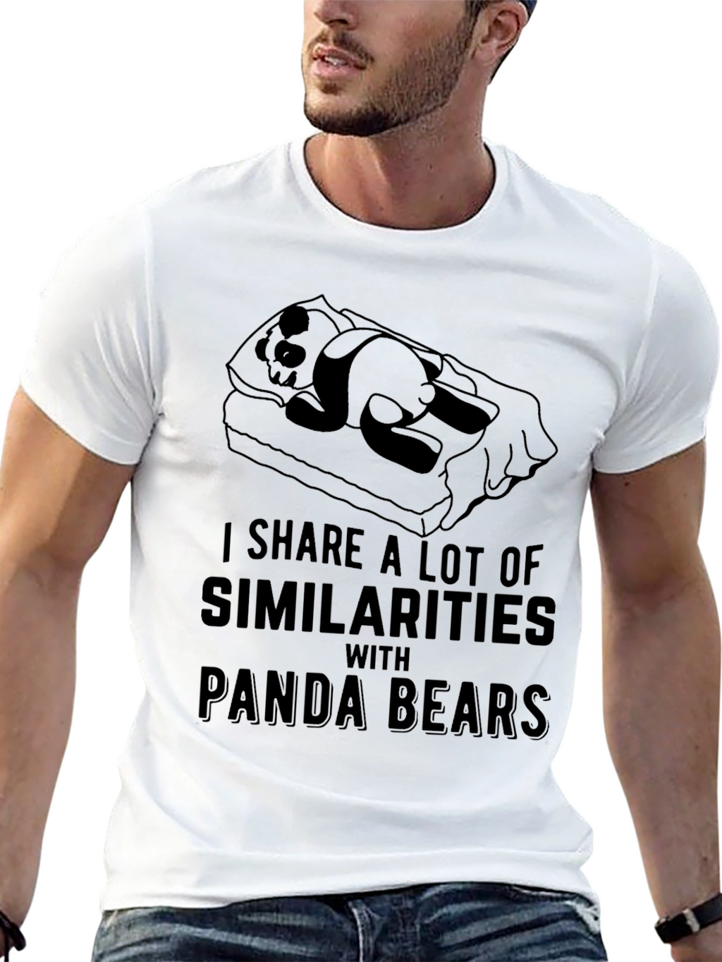 Panda Bear Similarity T-Shirt - Lazy Day Comfort