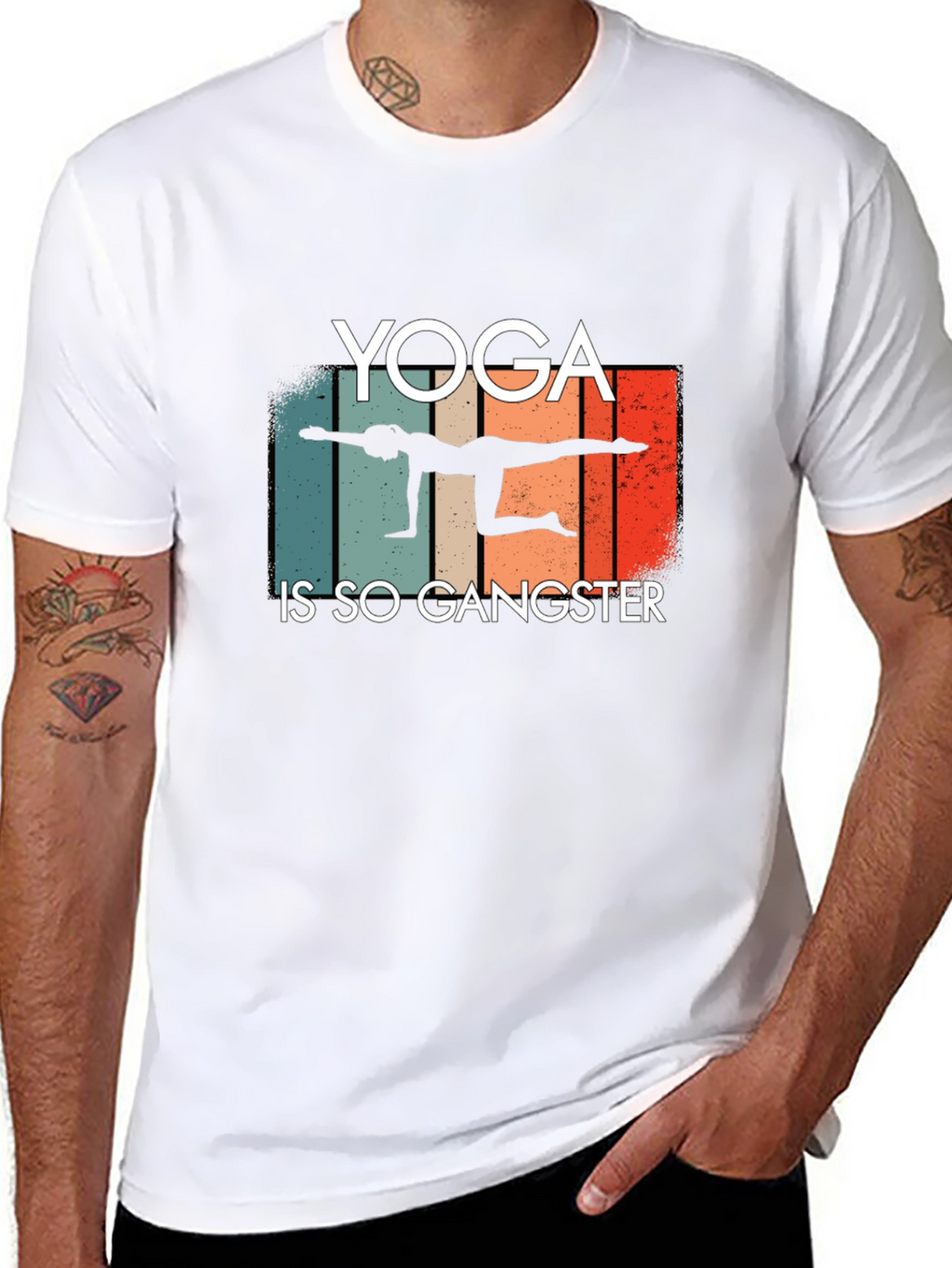 Yoga is so Gangster Black Graphic Tee