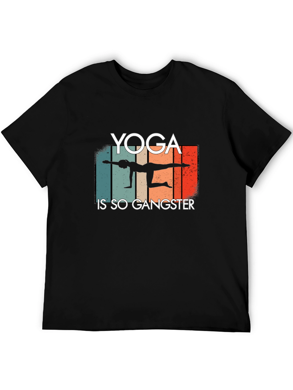 Yoga is so Gangster Black Graphic Tee