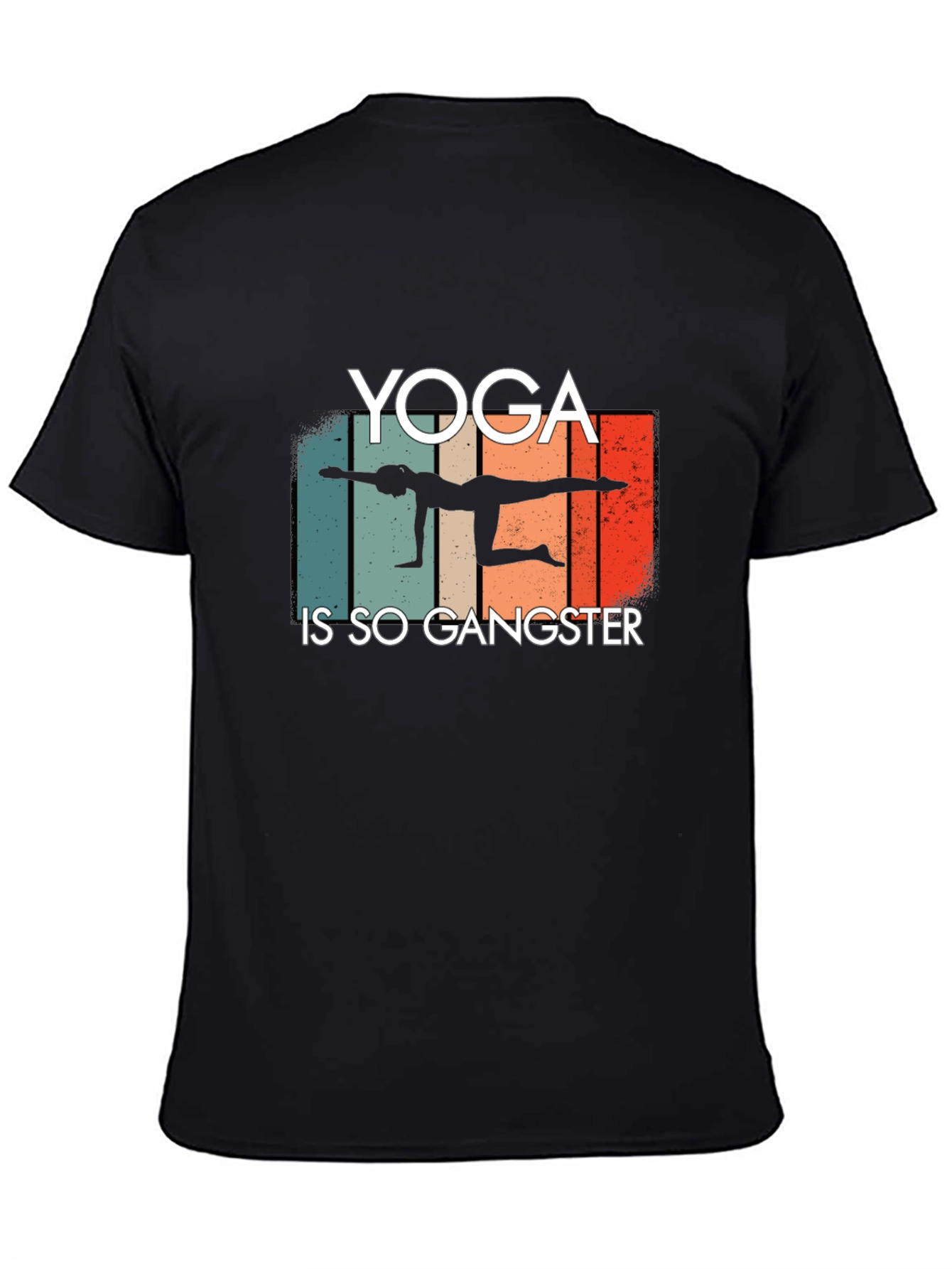 Yoga is so Gangster Black Graphic Tee