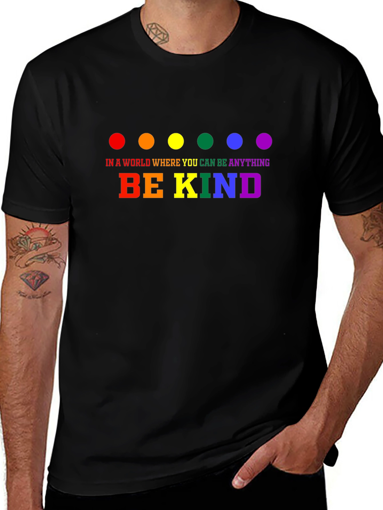 Be Kind Rainbow Dot T-Shirt