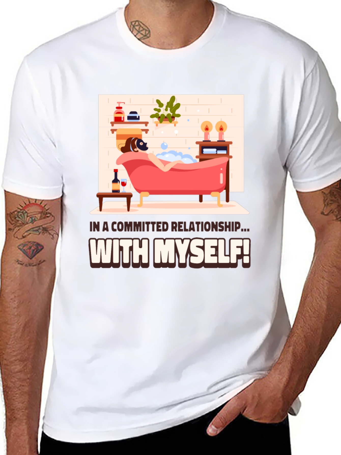 Committed Relationship T-Shirt: Relaxing Bath Design