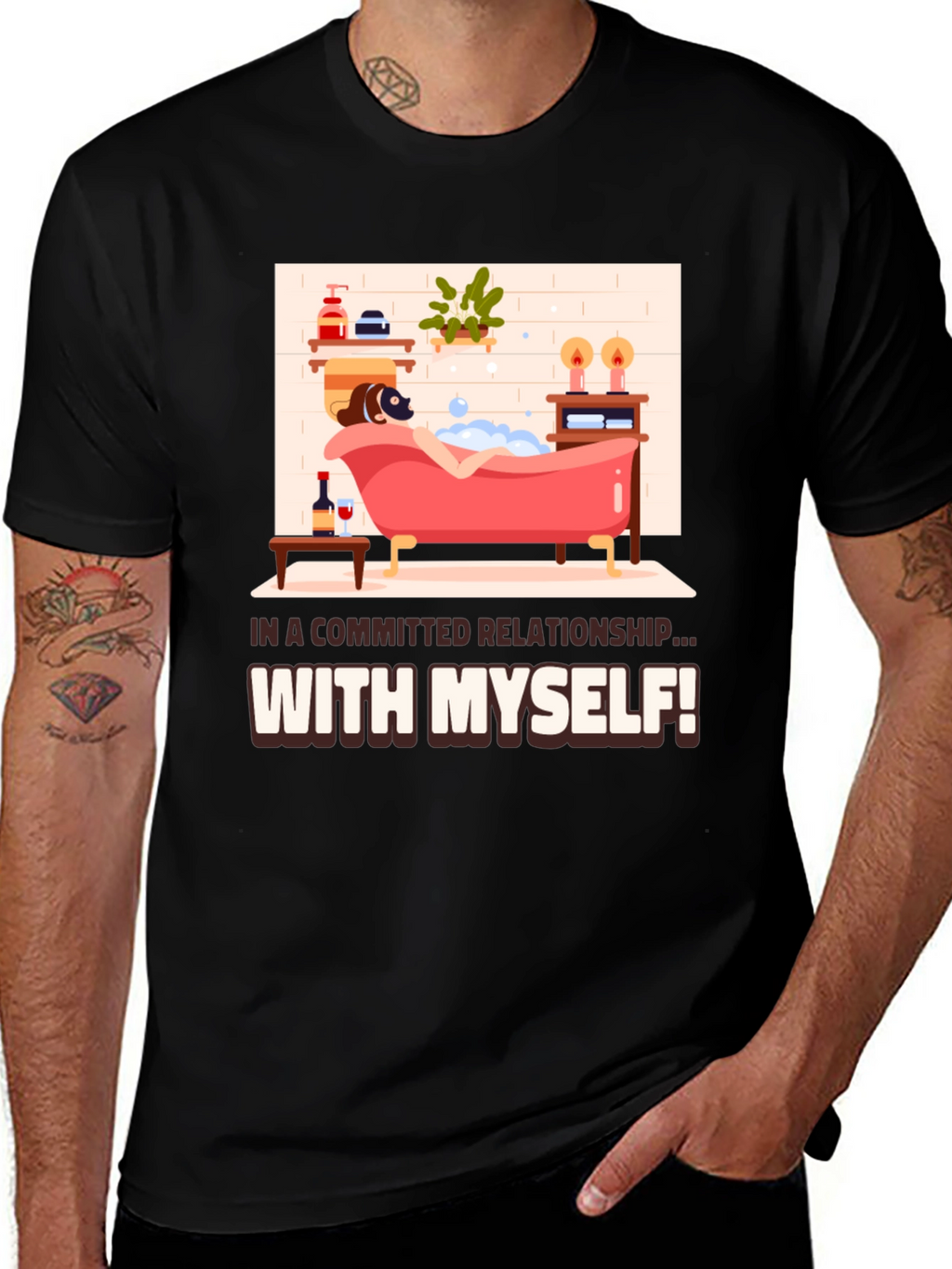 Committed Relationship T-Shirt: Relaxing Bath Design
