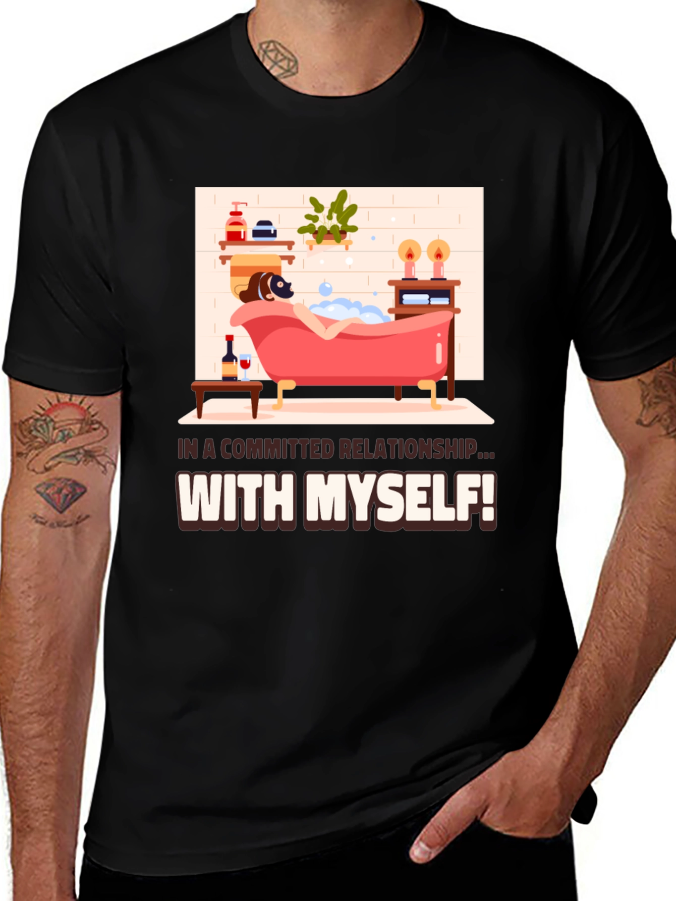 Committed Relationship T-Shirt: Relaxing Bath Design