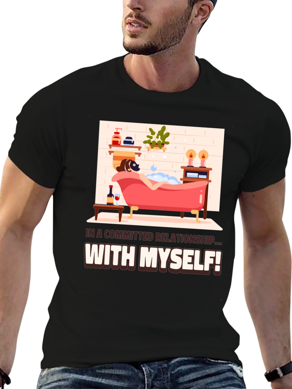 Committed Relationship T-Shirt: Relaxing Bath Design
