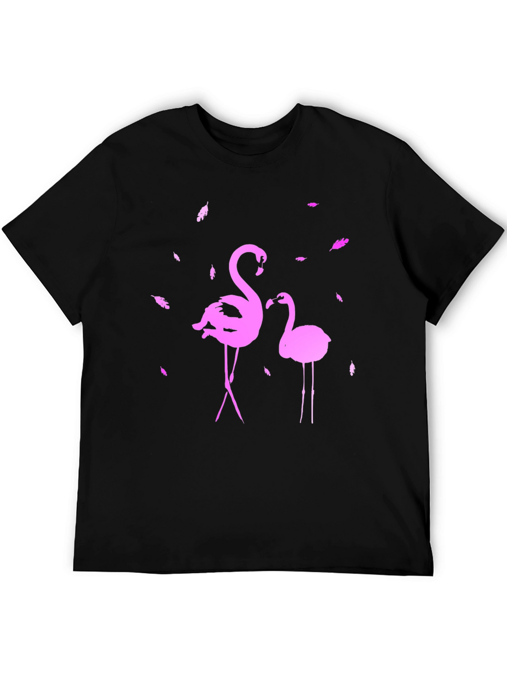 Flamingo Graphic Tee - Stylish Black T-Shirt