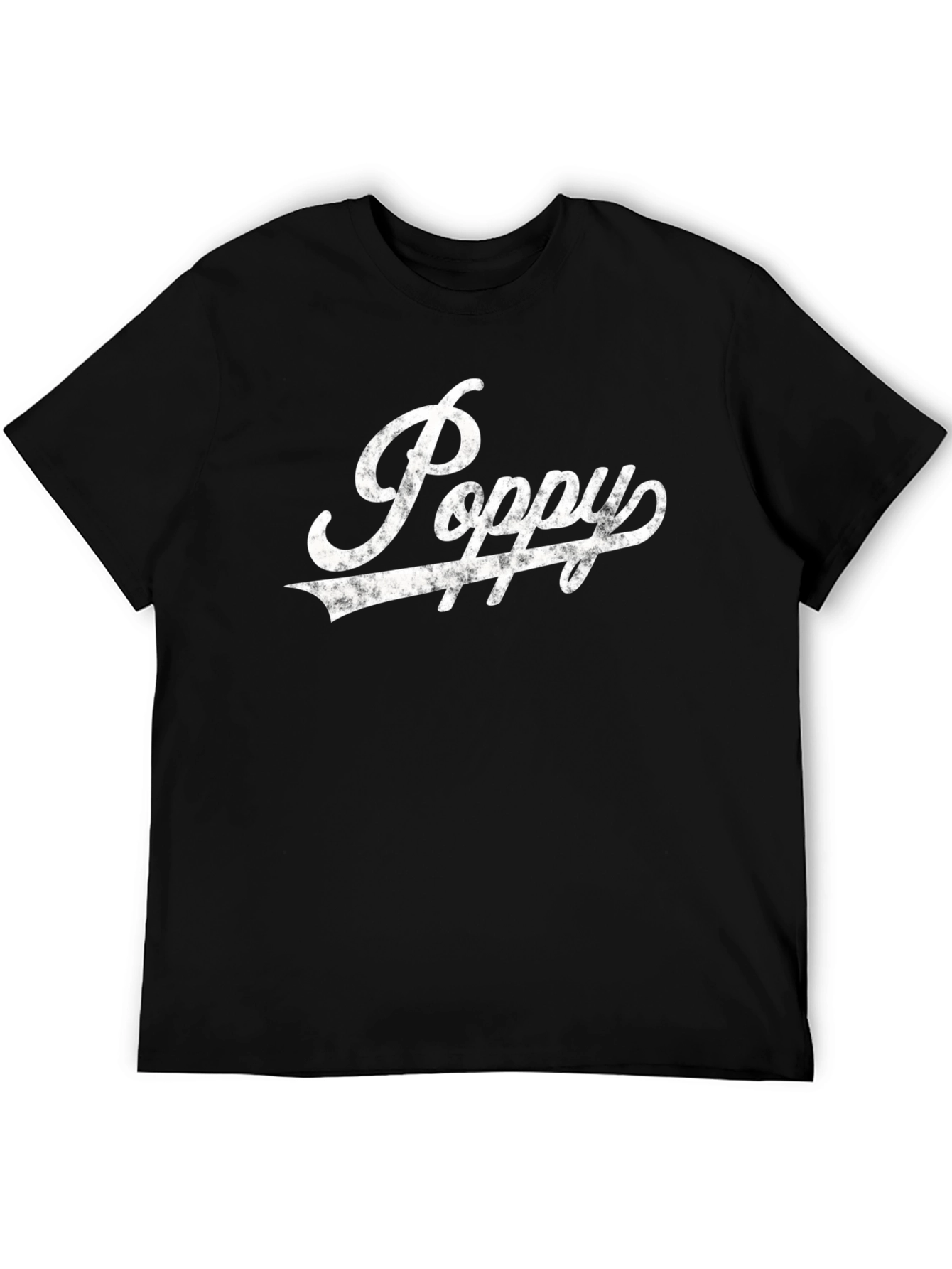 Poppy Vintage Style Black T-Shirt