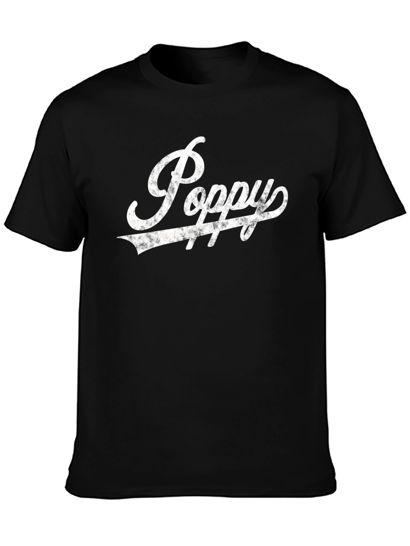 Poppy Vintage Style Black T-Shirt