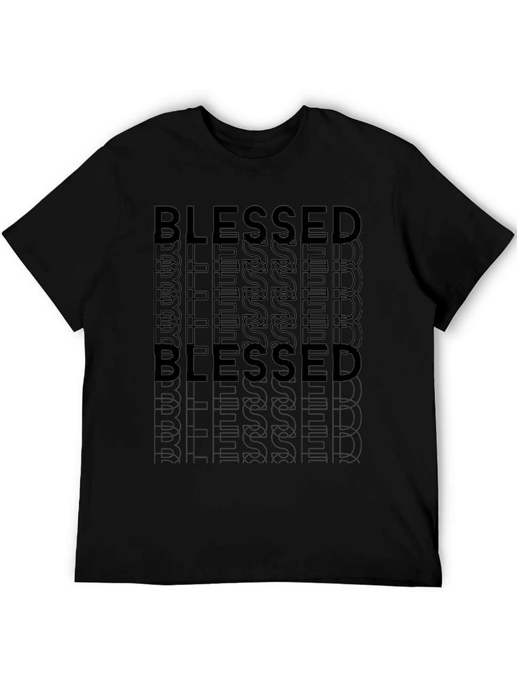 Blessed Graphic Print Crew Neck T-Shirt