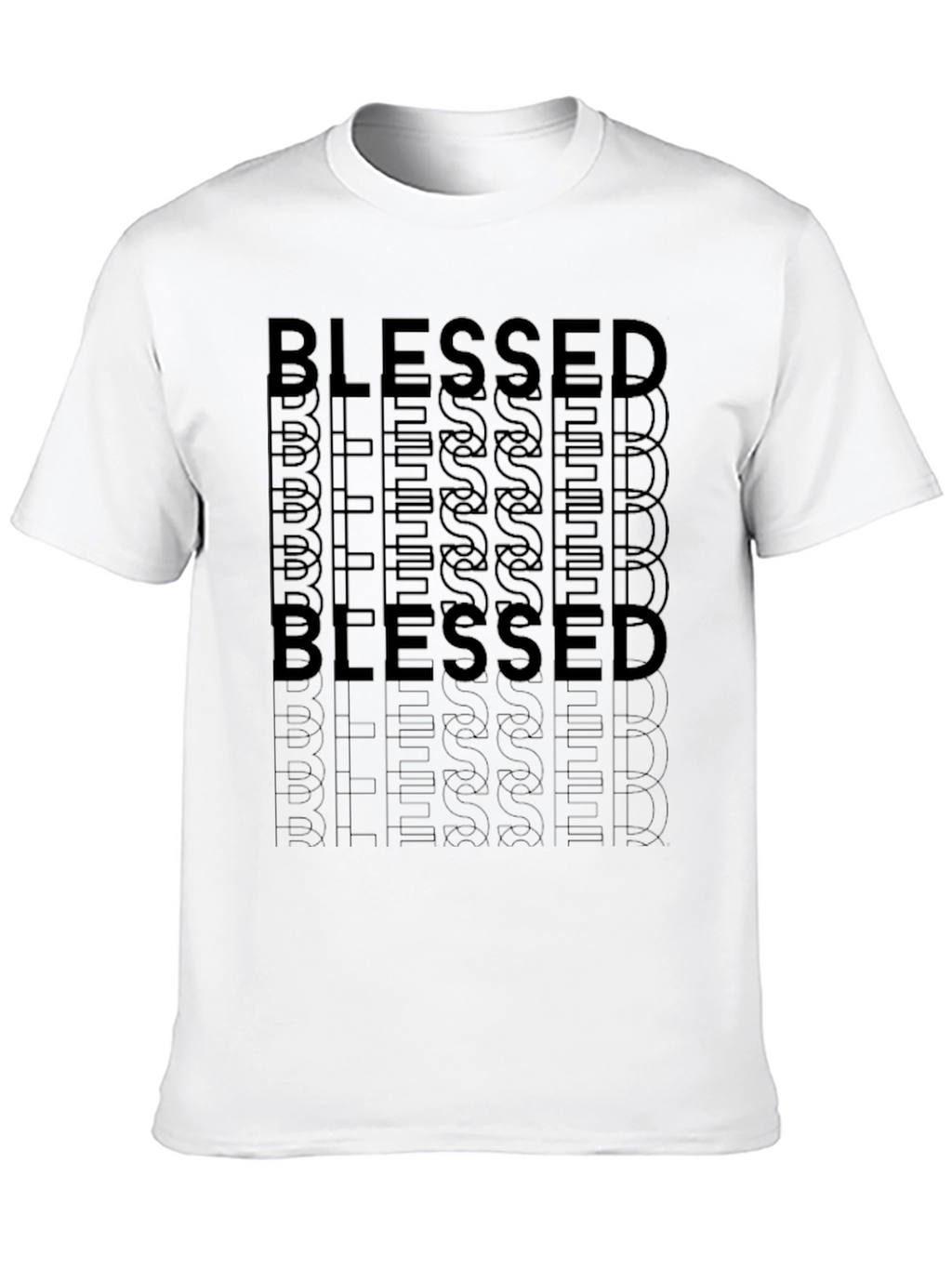 Blessed Graphic Print Crew Neck T-Shirt