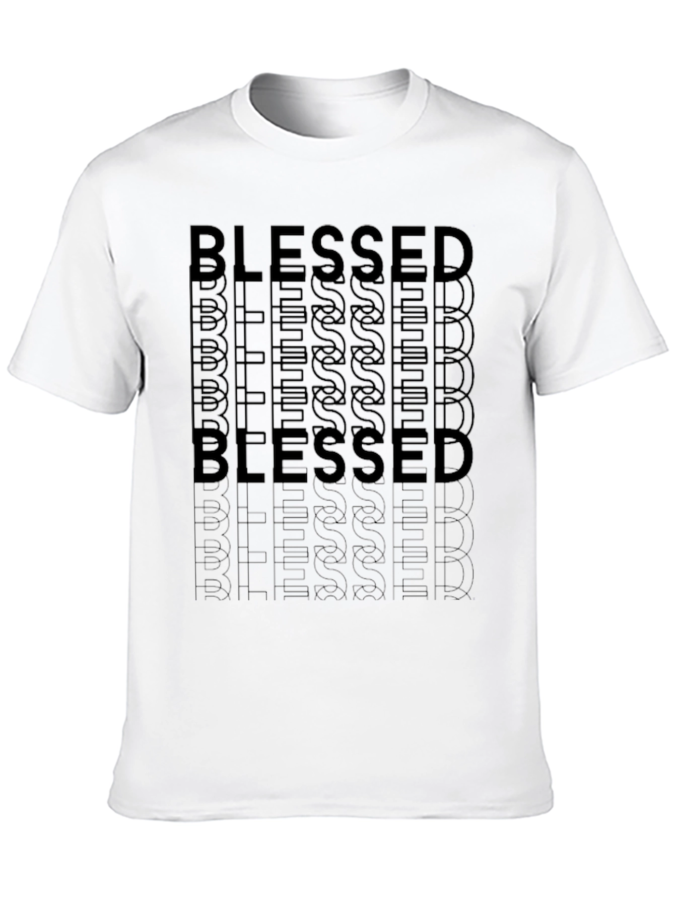 Blessed Graphic Print Crew Neck T-Shirt