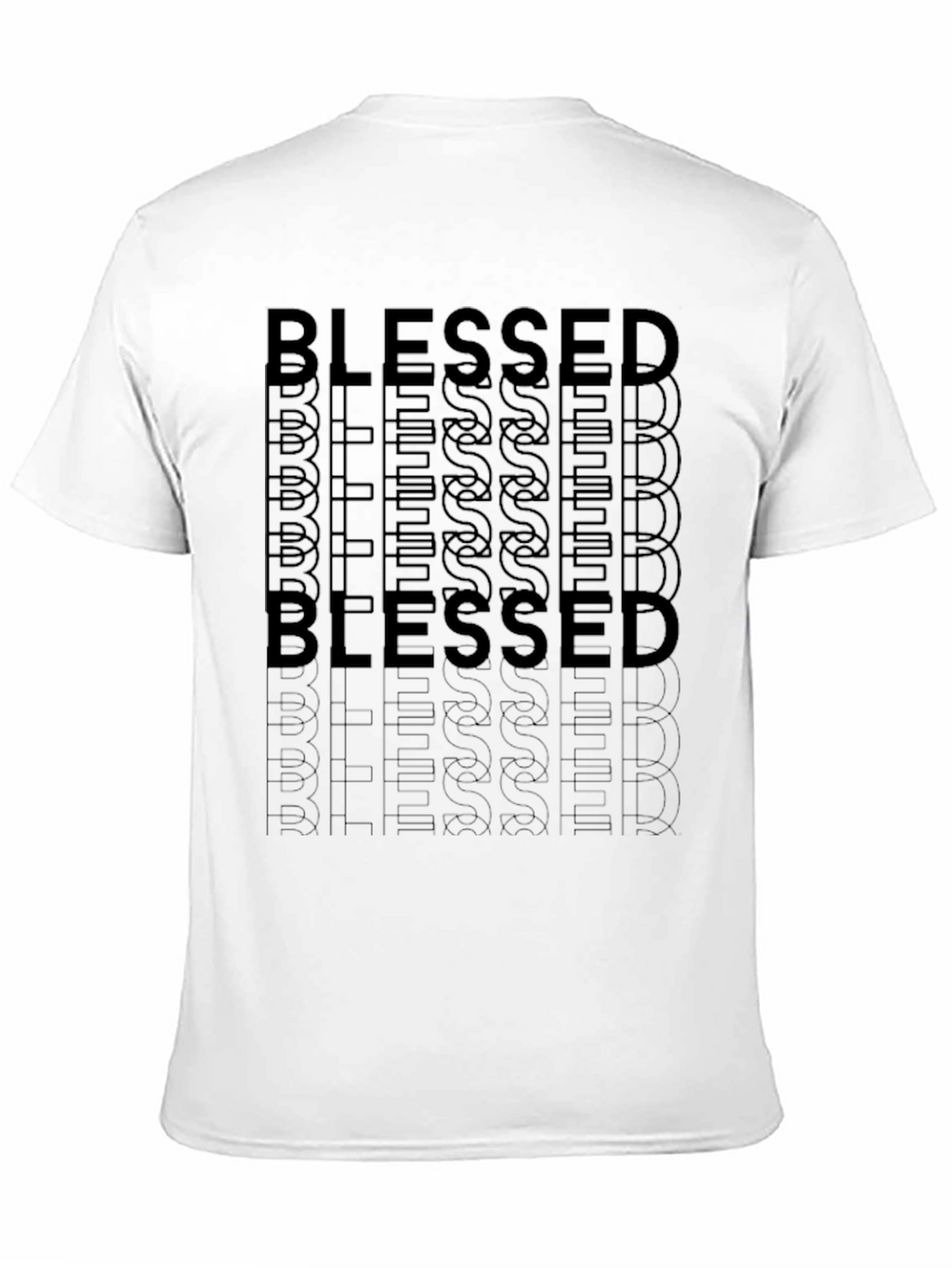 Blessed Graphic Print Crew Neck T-Shirt
