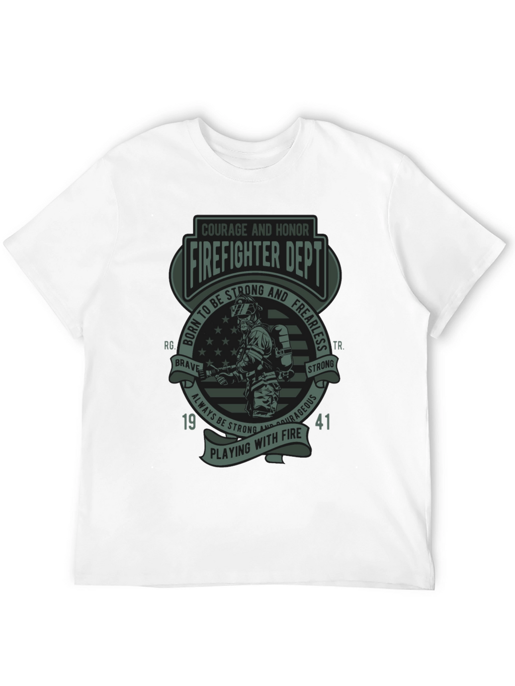 Firefighter Dept. T-Shirt - Courage & Honor Design