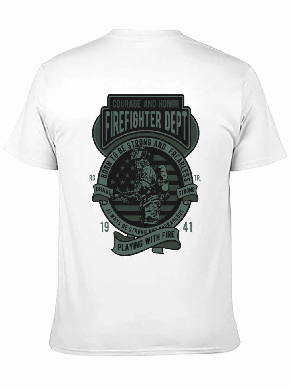 Firefighter Dept. T-Shirt - Courage & Honor Design