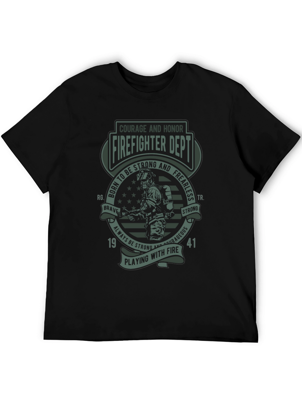 Firefighter Dept. T-Shirt - Courage & Honor Design