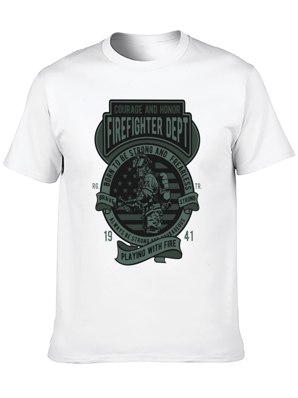 Firefighter Dept. T-Shirt - Courage & Honor Design