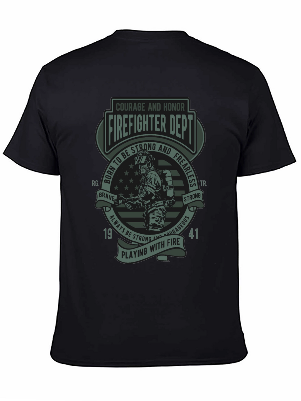 Firefighter Dept. T-Shirt - Courage & Honor Design