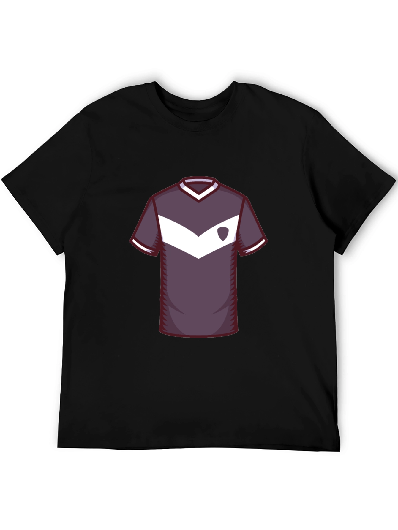 Stylish Soccer Jersey Graphic Tee - Black
