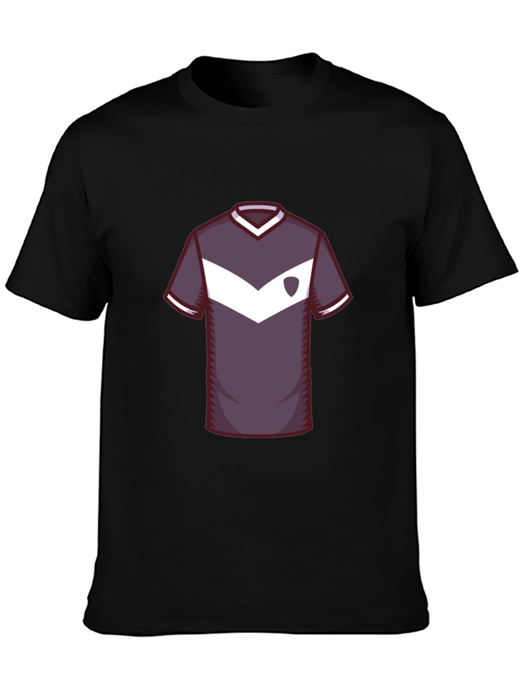 Stylish Soccer Jersey Graphic Tee - Black