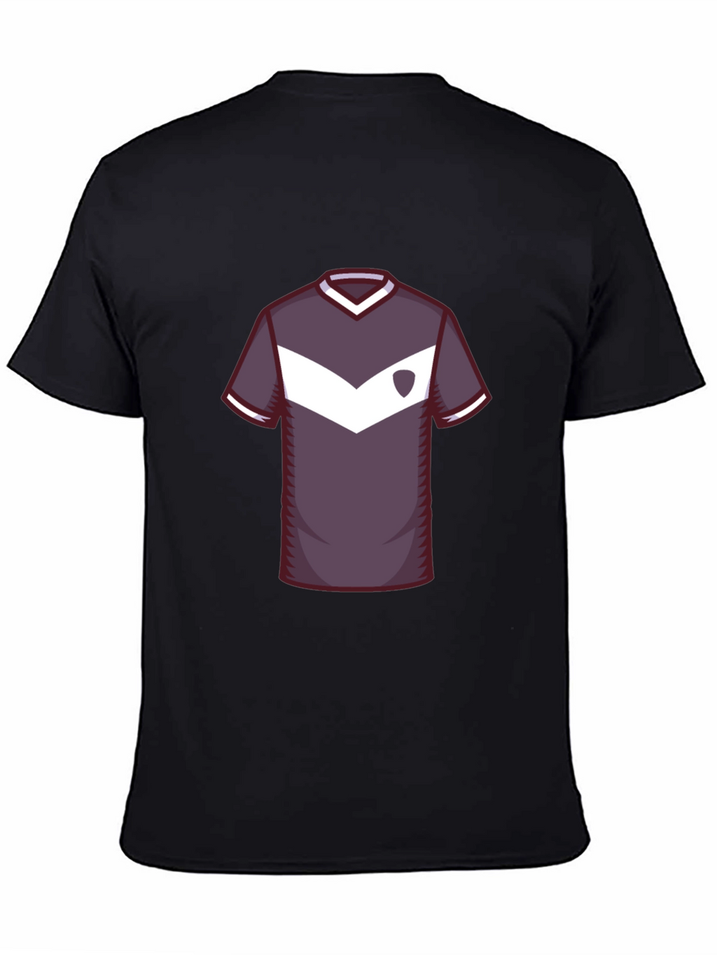 Stylish Soccer Jersey Graphic Tee - Black