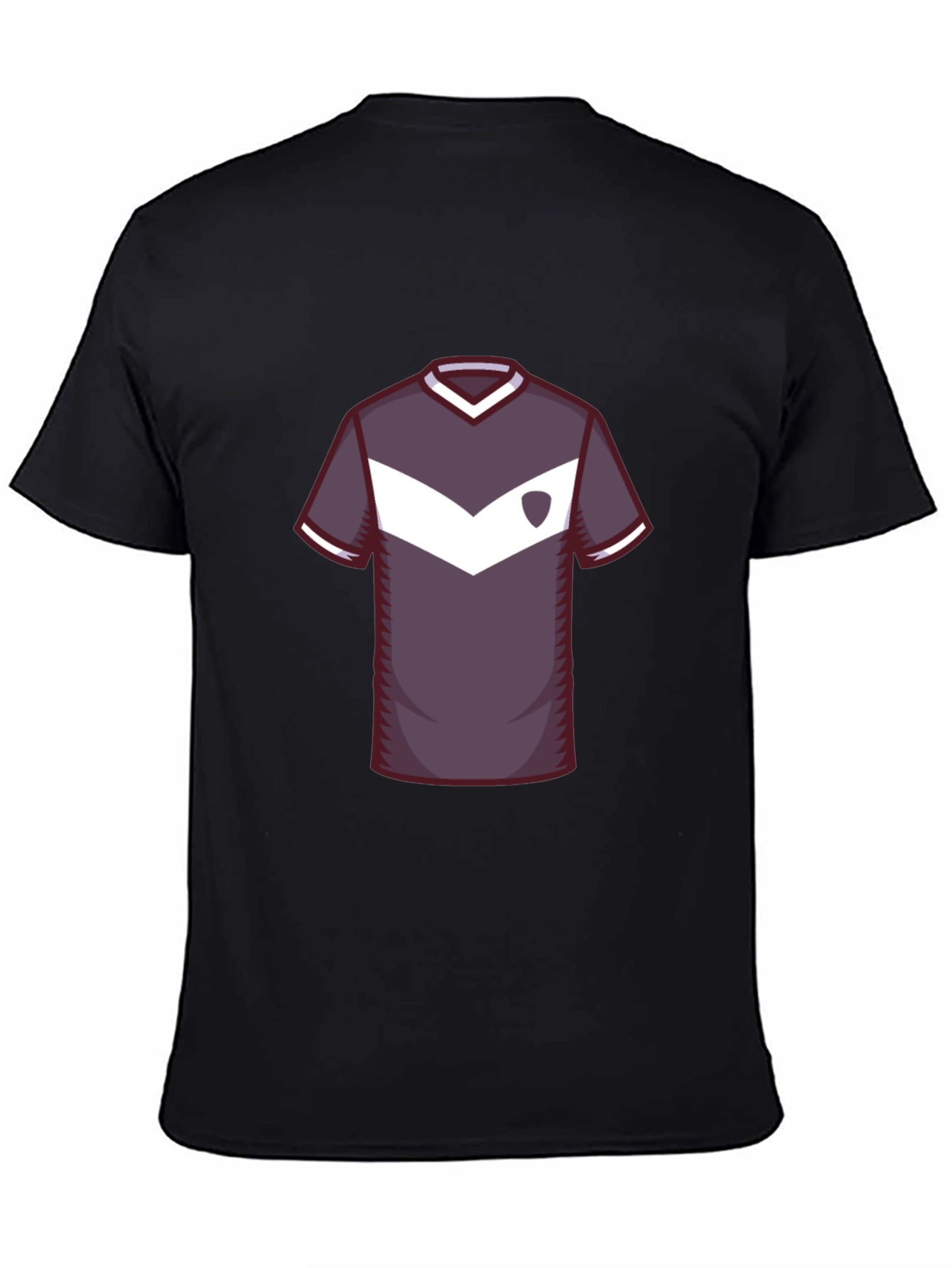 Stylish Soccer Jersey Graphic Tee - Black