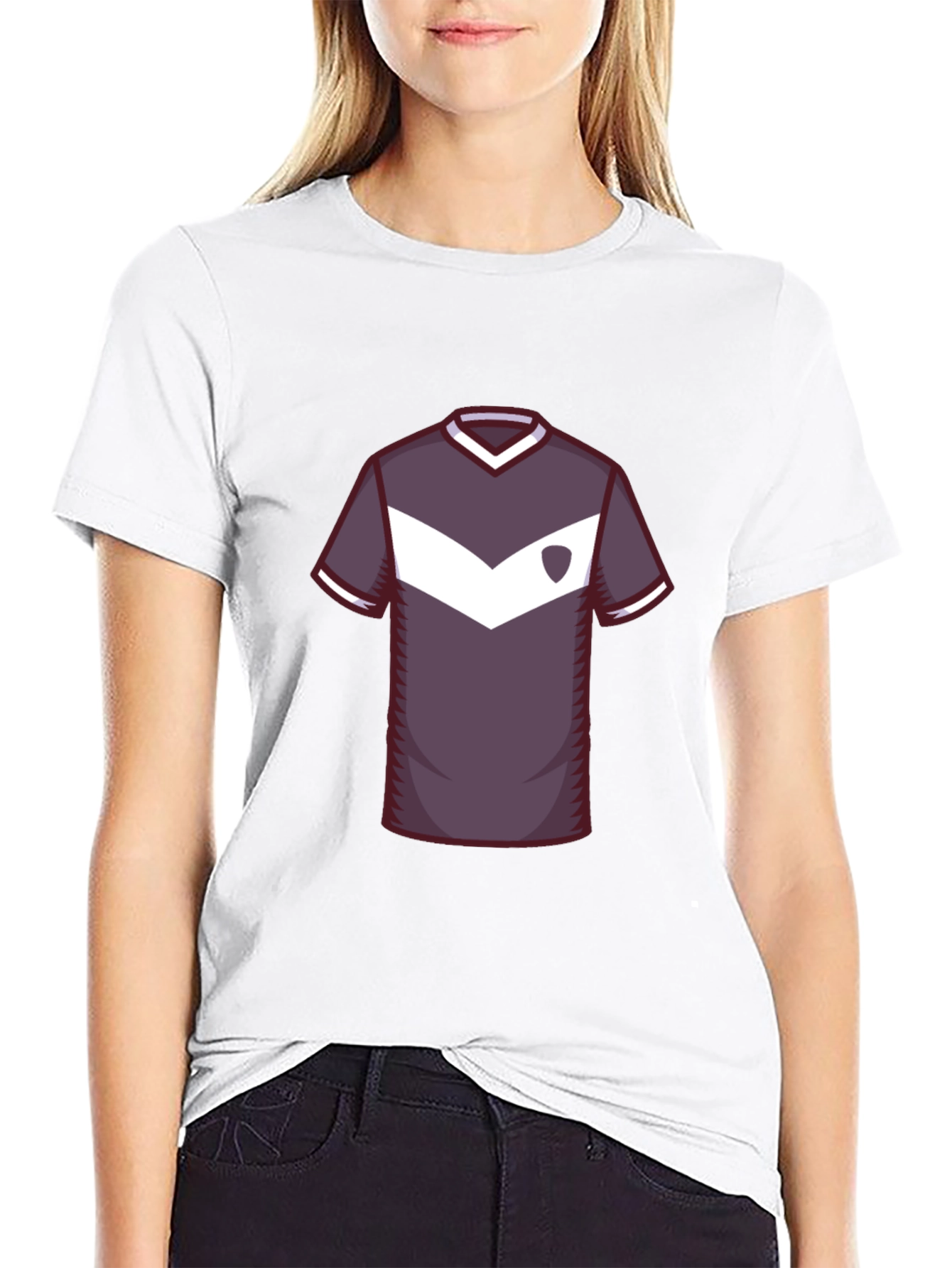 Stylish Soccer Jersey Graphic Tee - Black