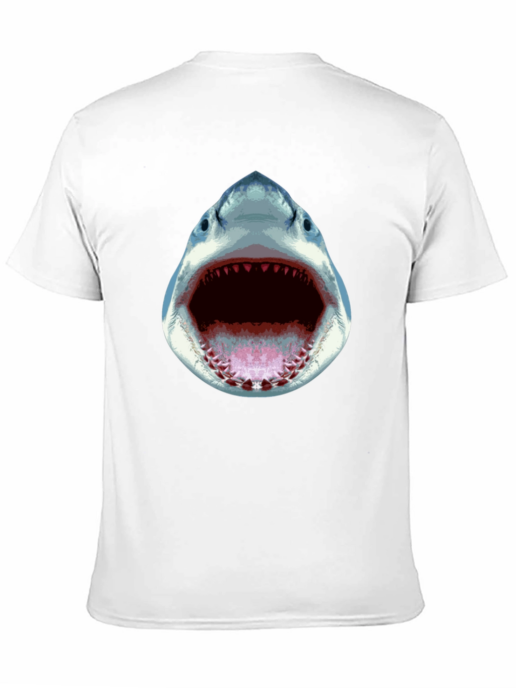 Shark Attack Graphic Tee - Black Cotton T-Shirt