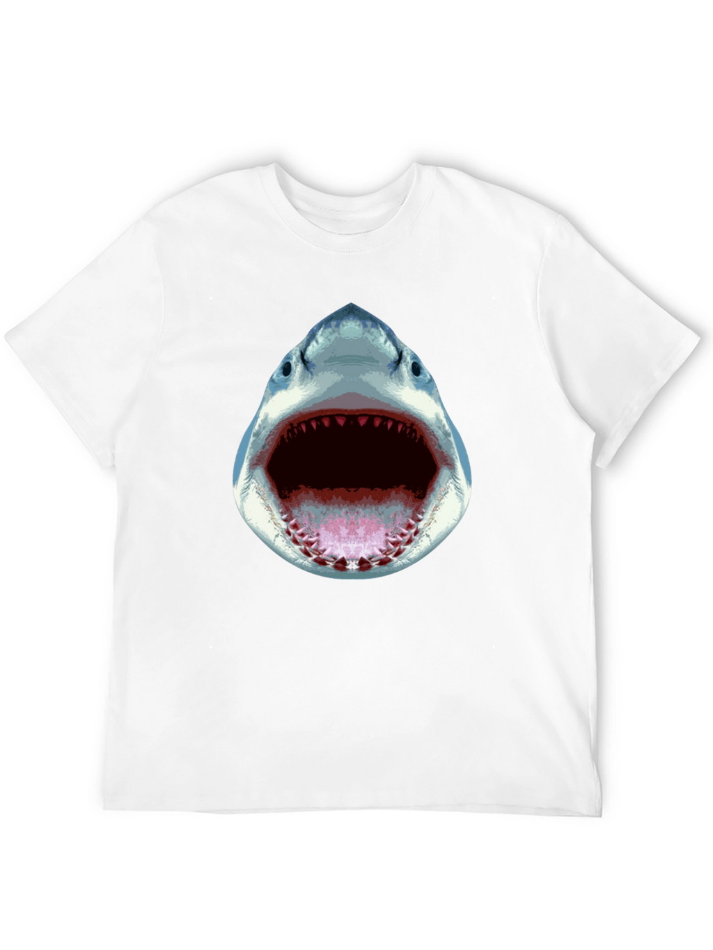 Shark Attack Graphic Tee - Black Cotton T-Shirt