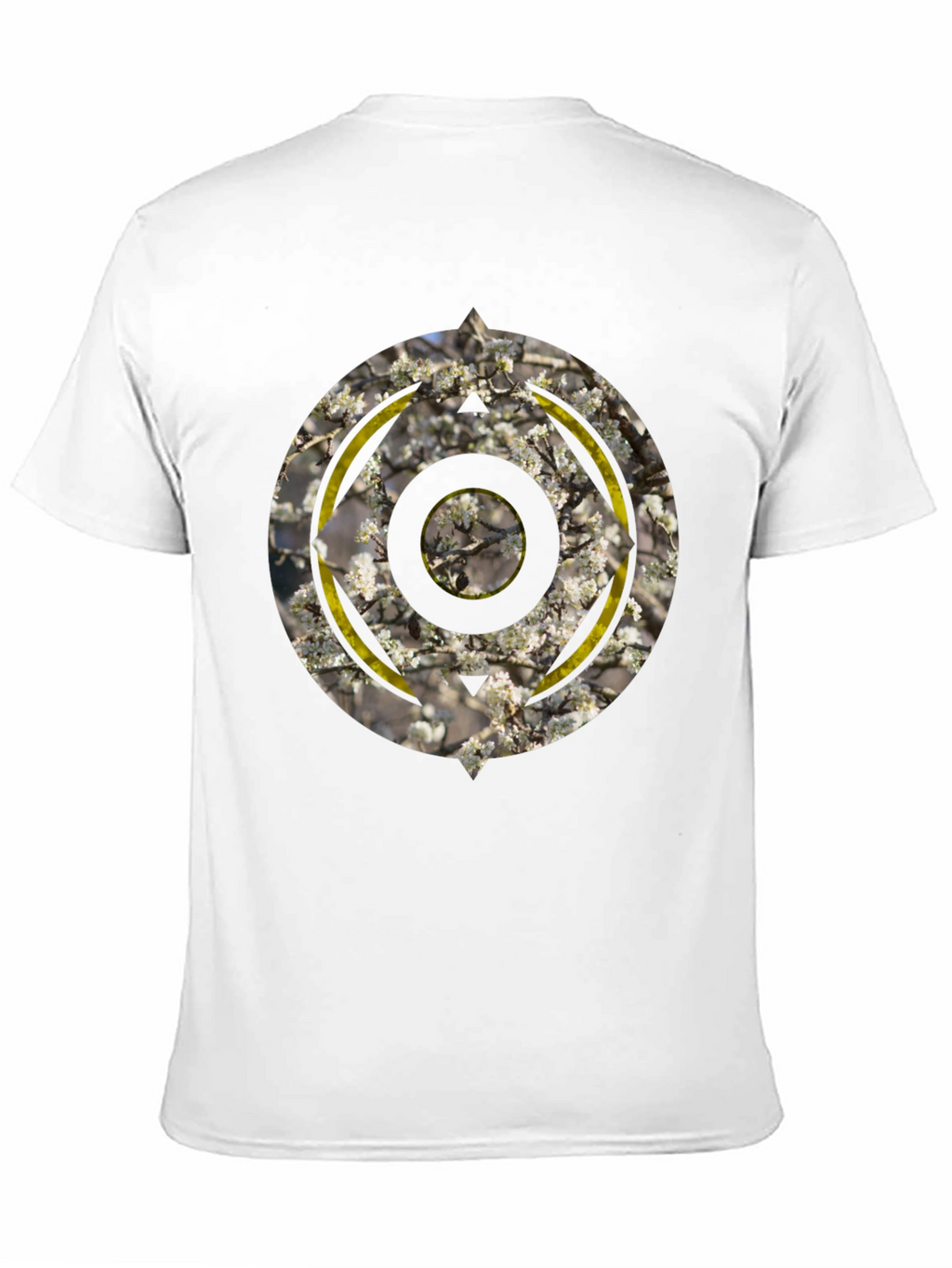 Abstract Circular Graphic Print Black T-Shirt