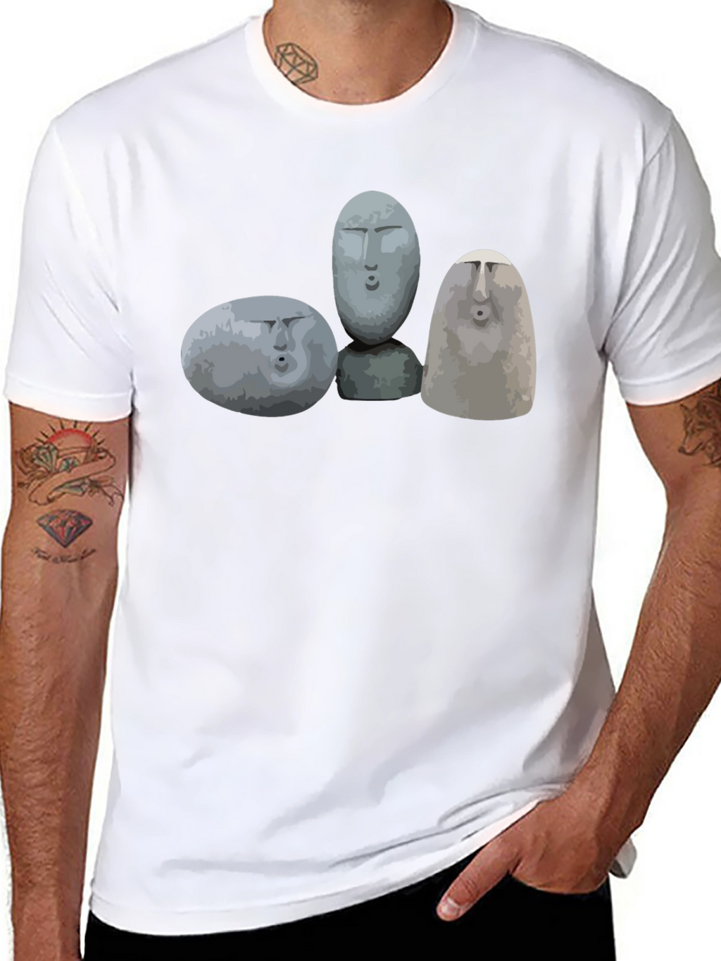 Moai Rock Head Graphic Tee