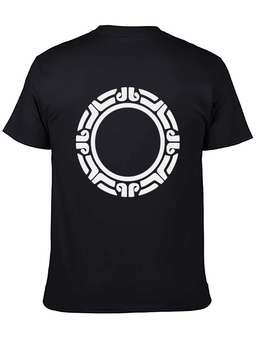 Tribal Circle Graphic Black T-Shirt