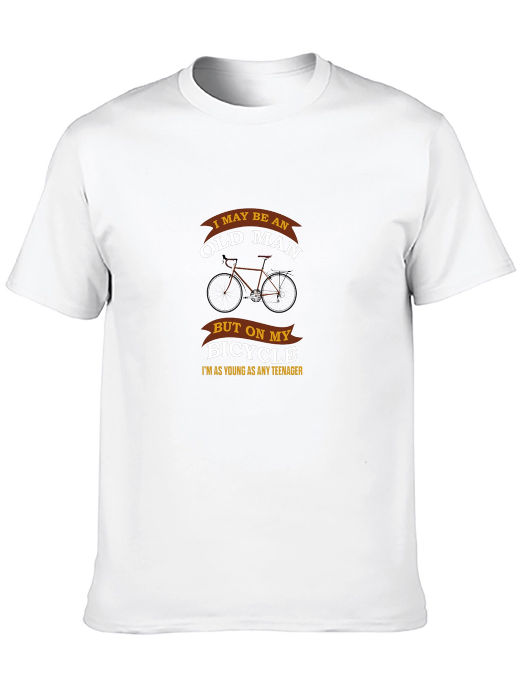 Old Man Bicycle T-Shirt - Youthful Rider