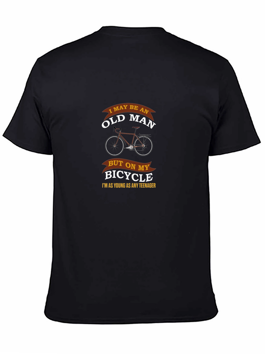 Old Man Bicycle T-Shirt - Youthful Rider