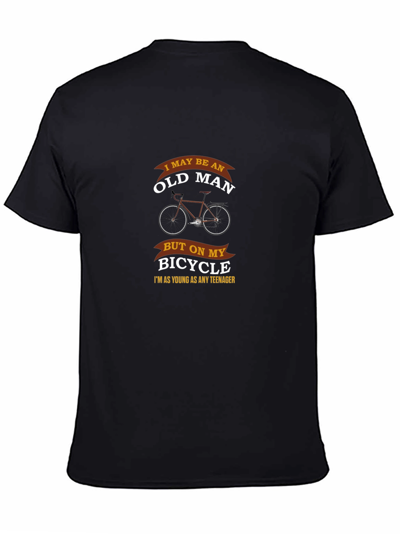 Old Man Bicycle T-Shirt - Youthful Rider