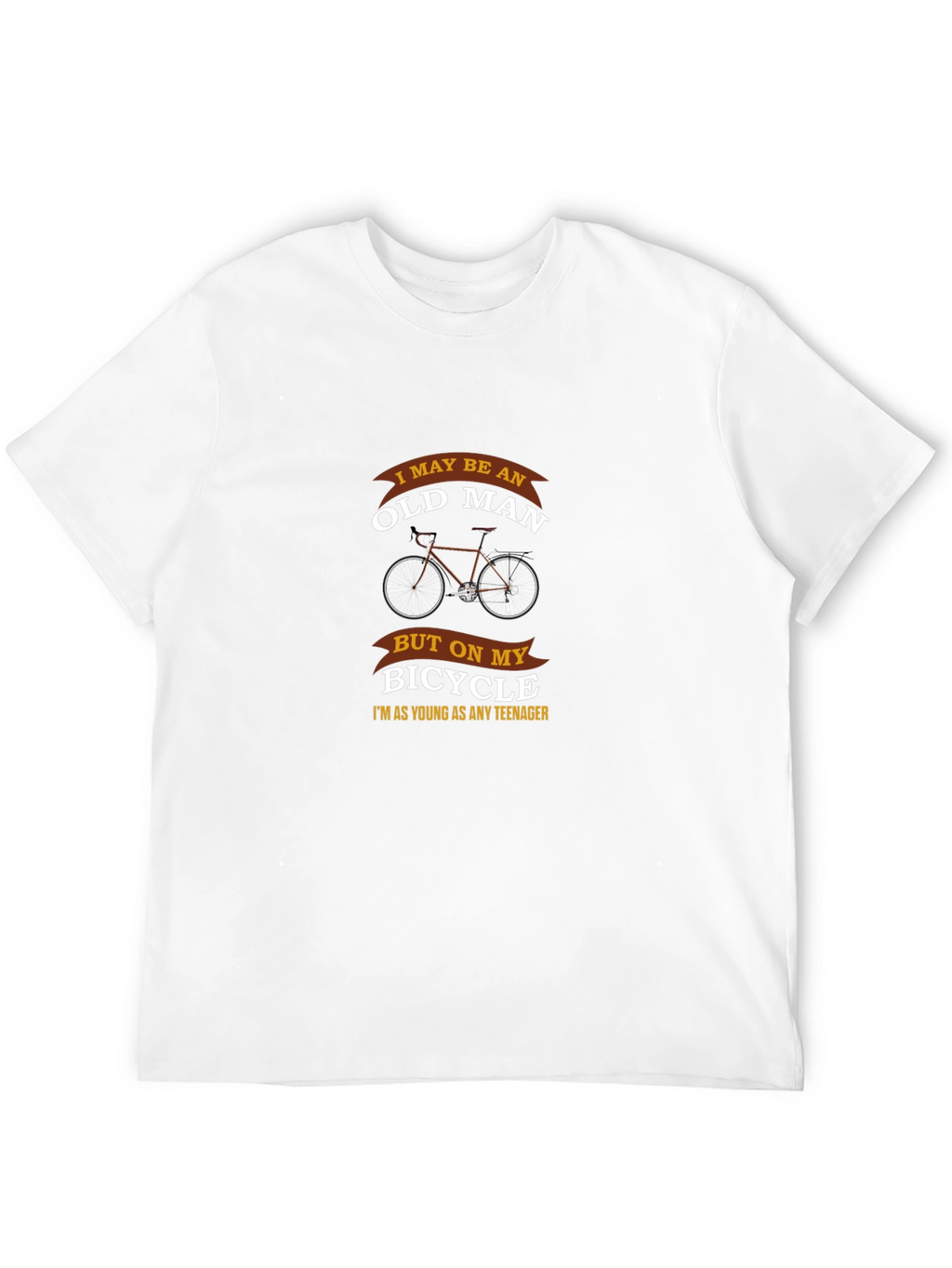 Old Man Bicycle T-Shirt - Youthful Rider