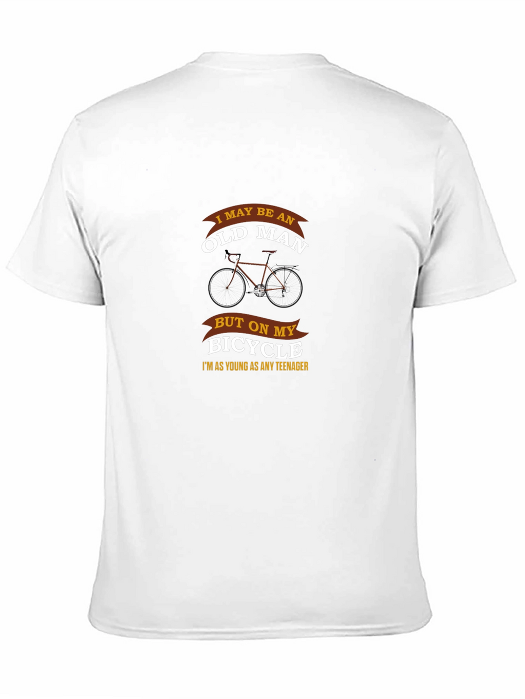 Old Man Bicycle T-Shirt - Youthful Rider