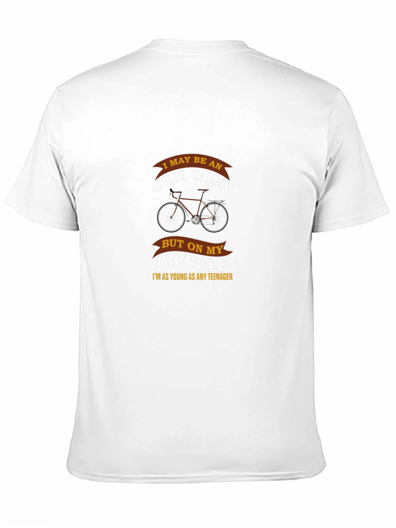 Old Man Bicycle T-Shirt - Youthful Rider