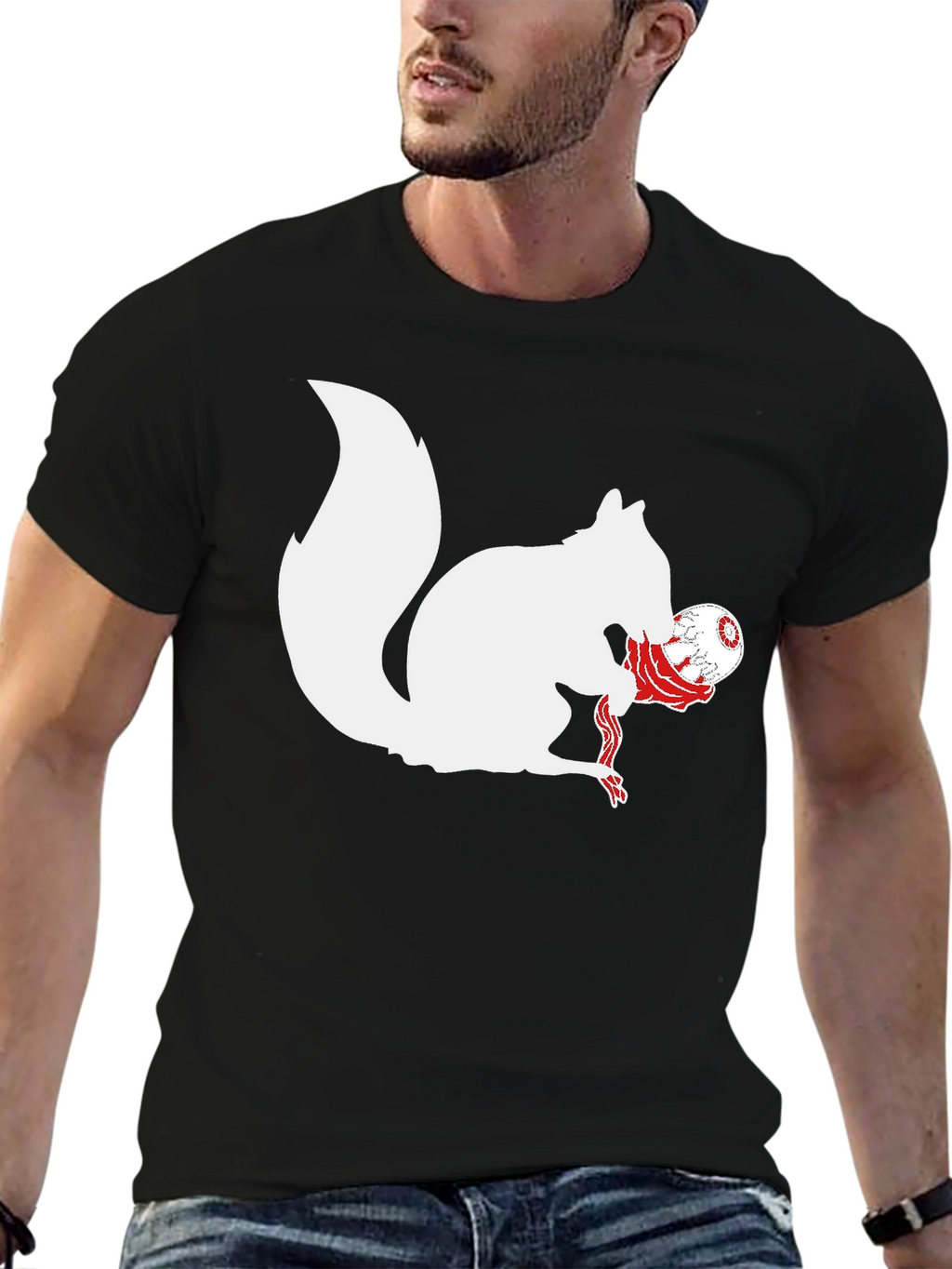Squirrel Eating Eyeball Graphic T-Shirt