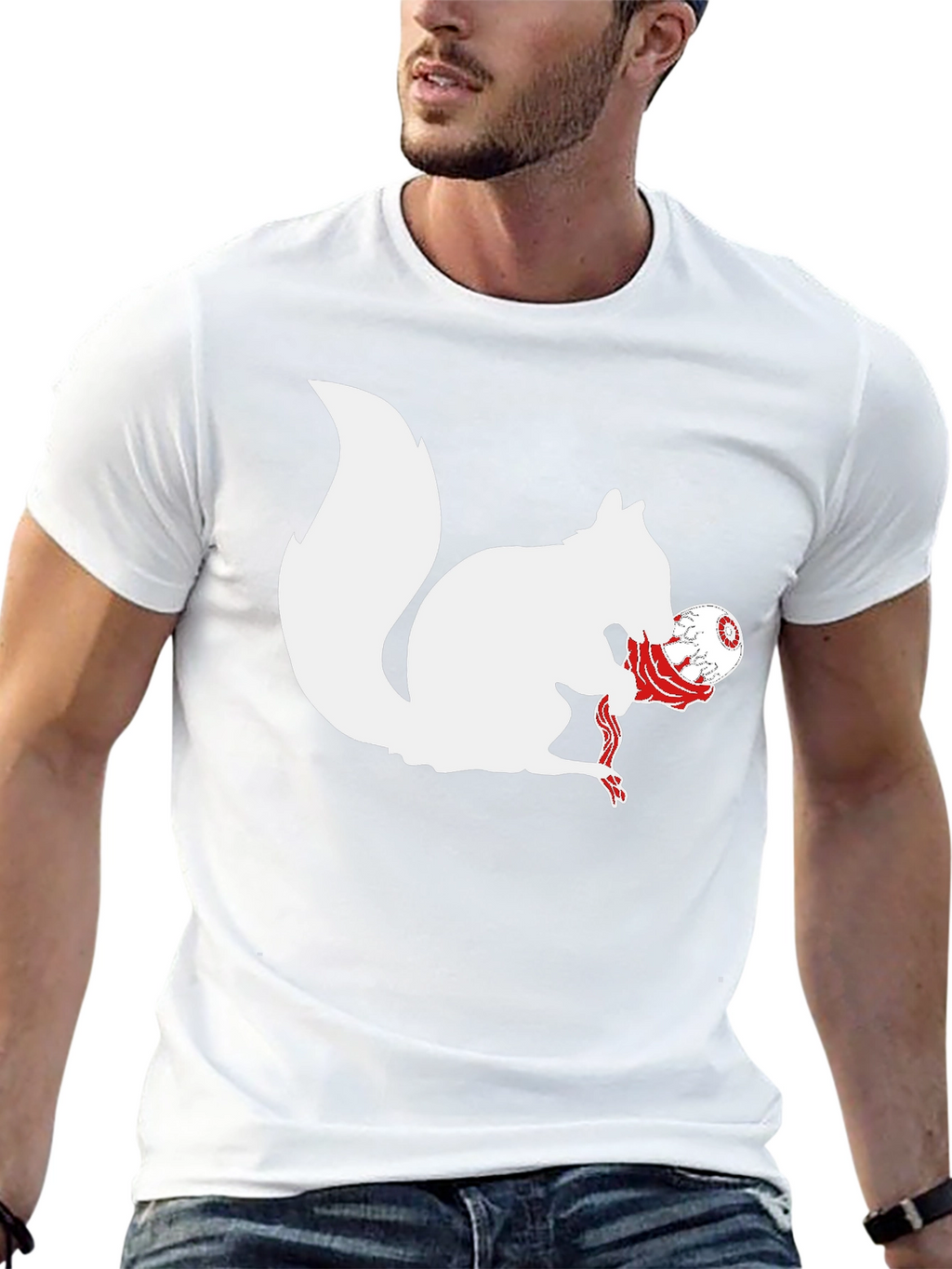 Squirrel Eating Eyeball Graphic T-Shirt