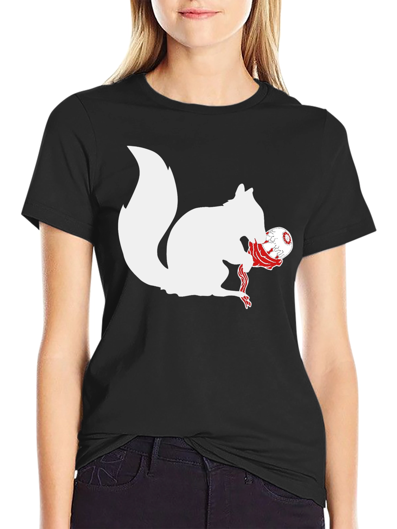 Squirrel Eating Eyeball Graphic T-Shirt
