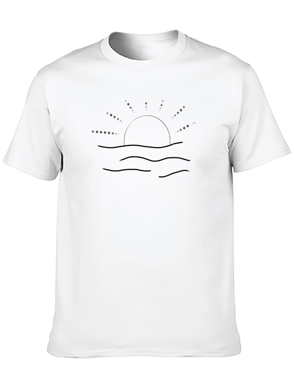 Minimalist Sunset Graphic T-Shirt - Black