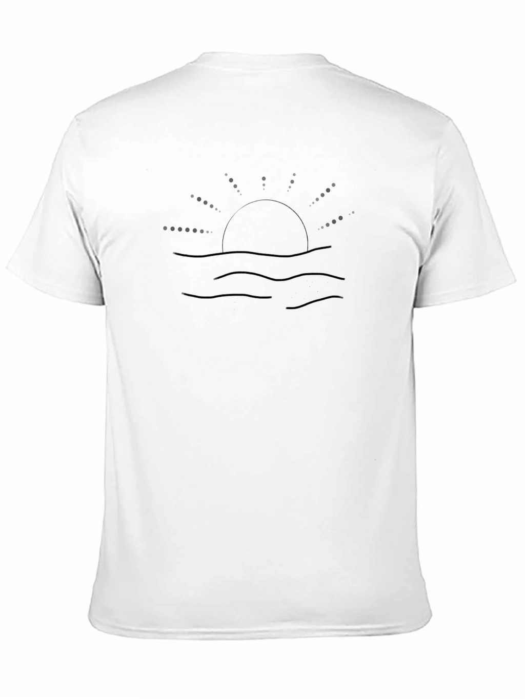 Minimalist Sunset Graphic T-Shirt - Black