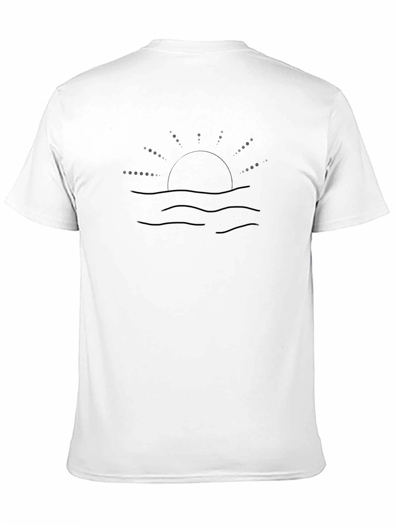 Minimalist Sunset Graphic T-Shirt - Black