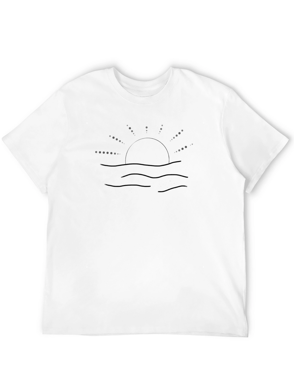 Minimalist Sunset Graphic T-Shirt - Black
