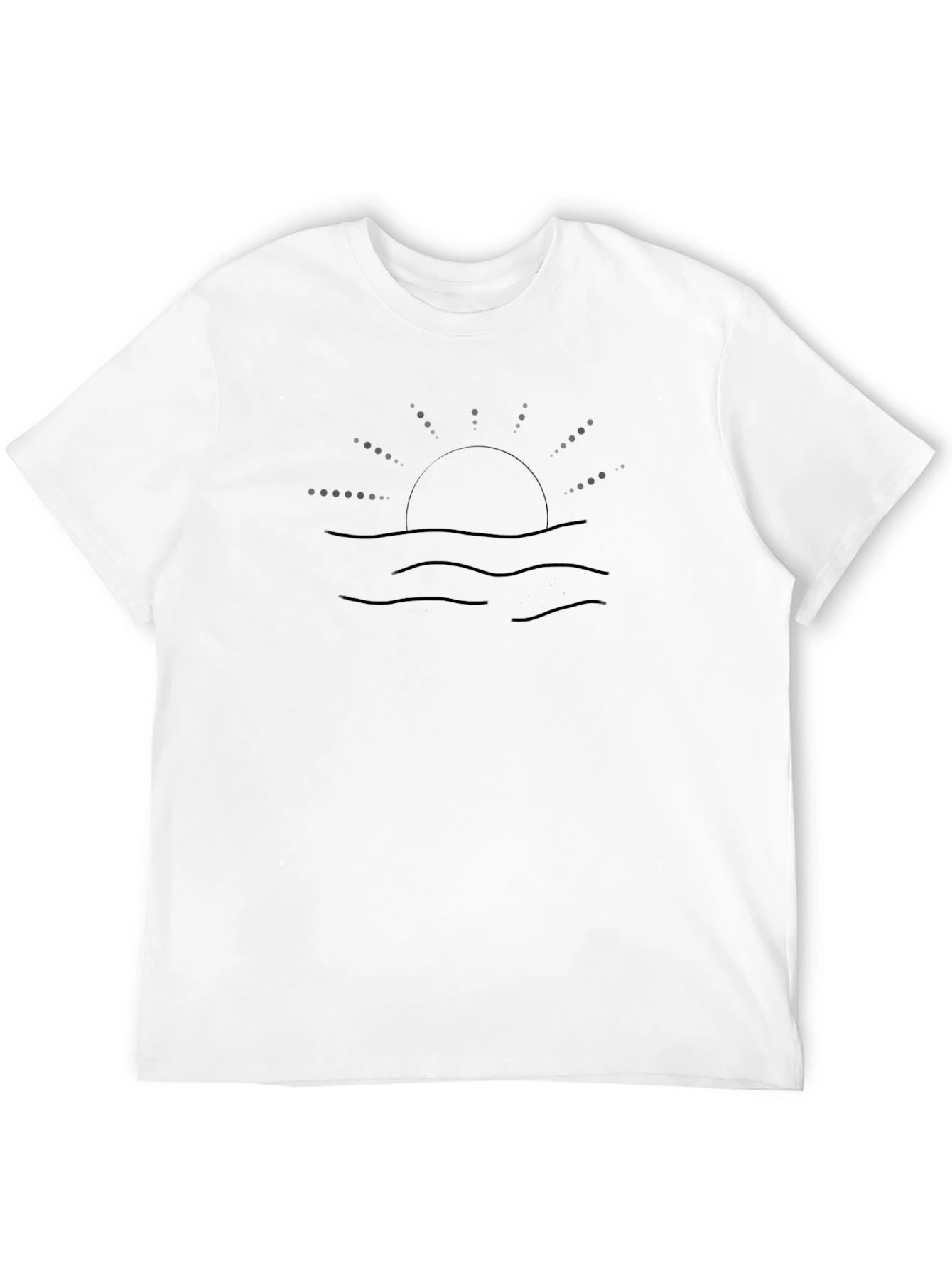 Minimalist Sunset Graphic T-Shirt - Black