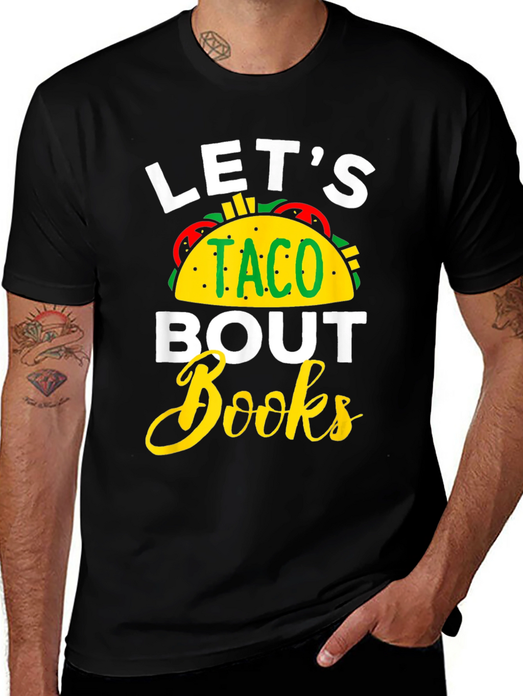 Lets Taco Bout Books - Funny T-Shirt