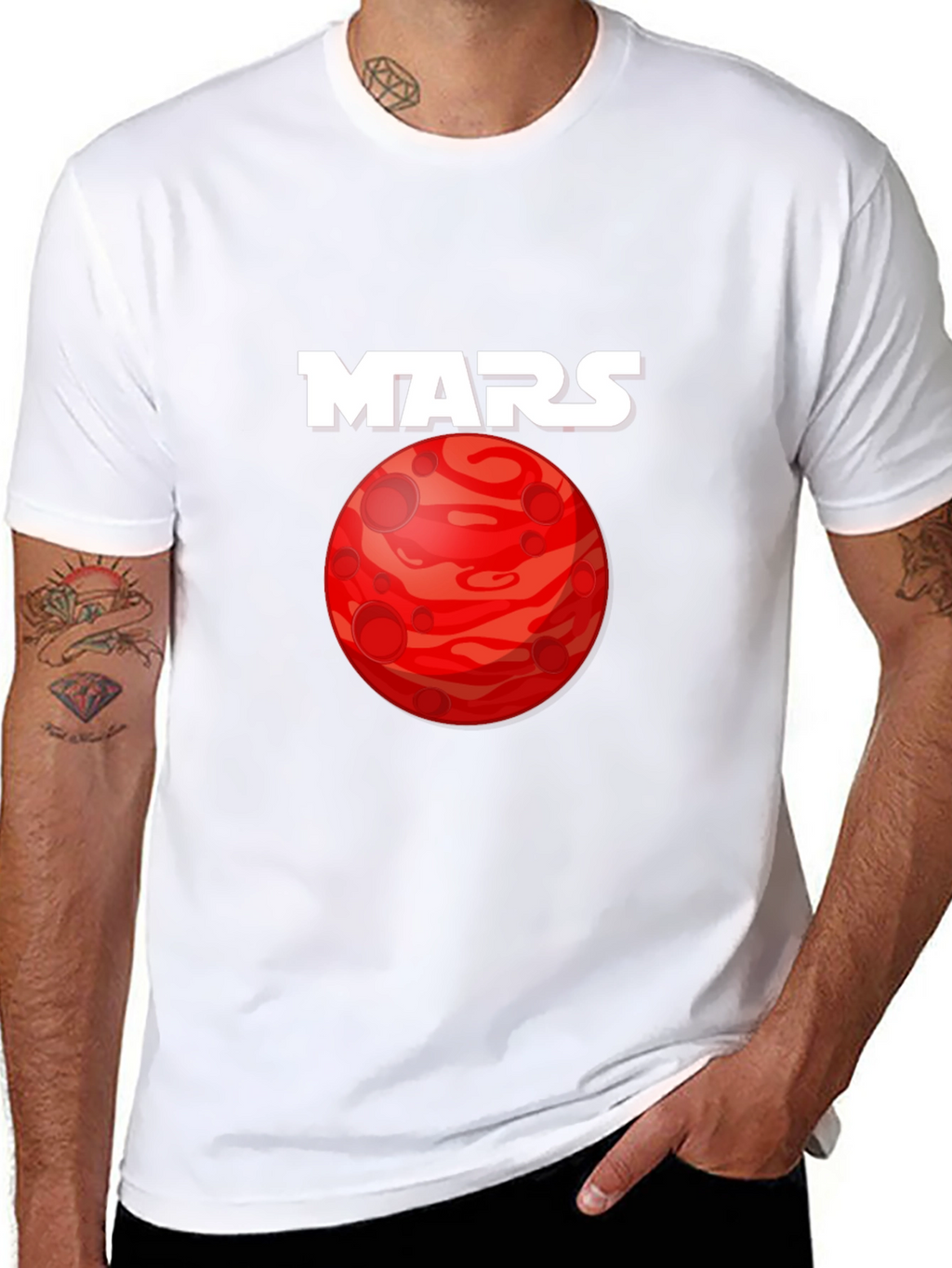 Mars Planet Graphic T-Shirt - Space Exploration Tee