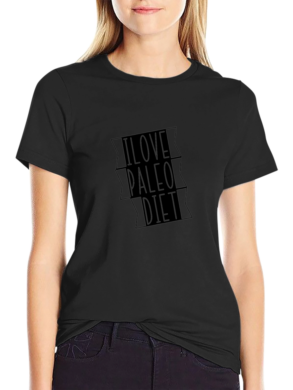 I Love Paleo Diet Black T-Shirt