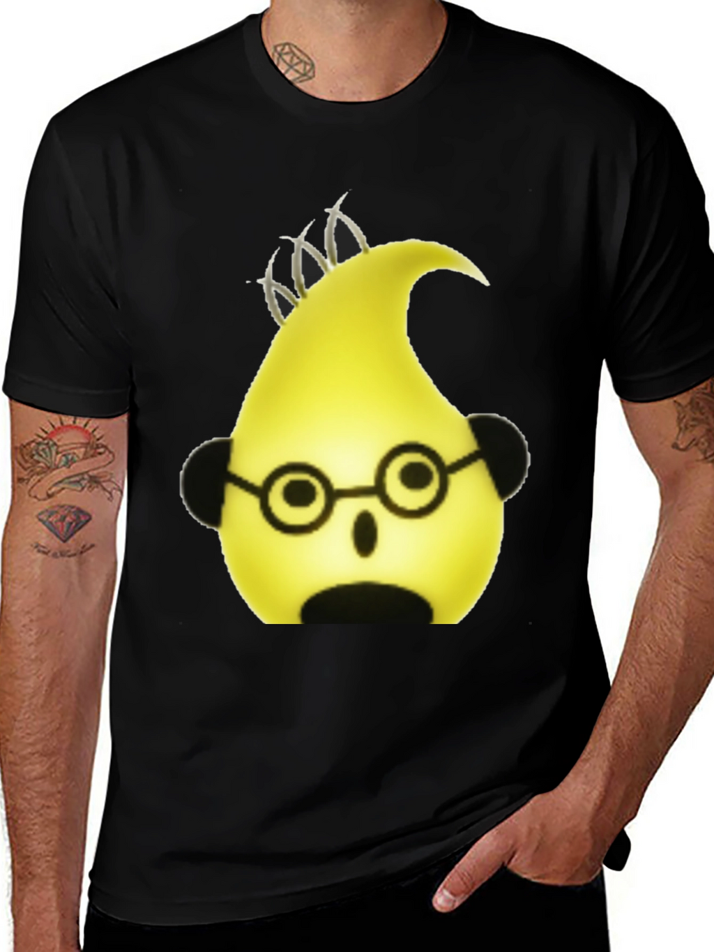 Cartoon Character Black T-Shirt