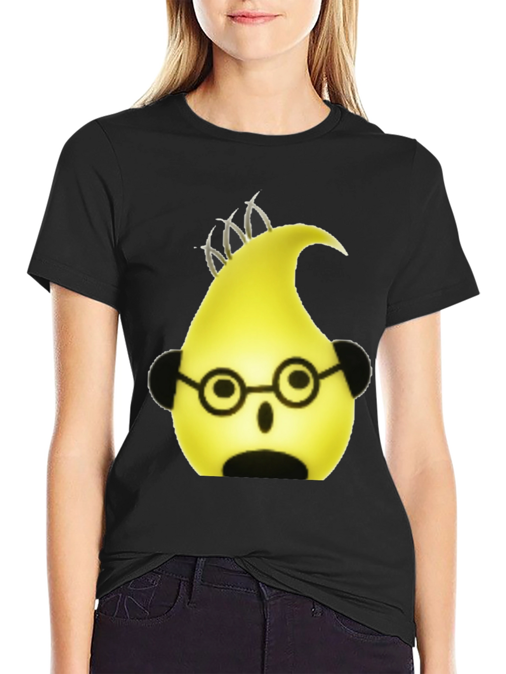 Cartoon Character Black T-Shirt